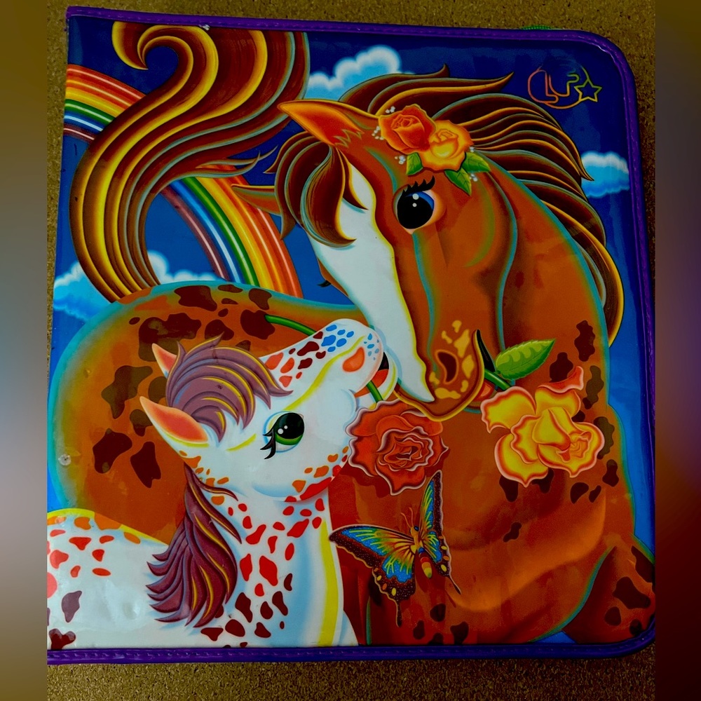 Lisa Frank binder horses